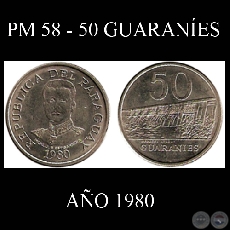 PM 58 - 50 GUARANES  AO 1980