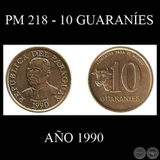 PM 218 - 10 GUARANES  AO 1990