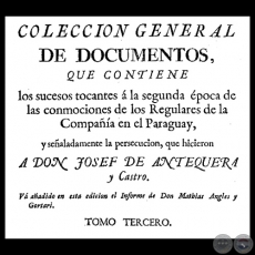 COLECCIÓN GENERAL DE DOCUMENTOS - TOMO TERCERO