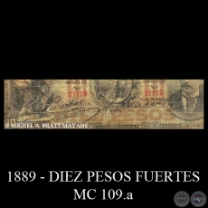 DIEZ PESOS FUERTES - MC109.a - FIRMA: FRANCISCO CAMPOS  FEDERICO KRAUCH