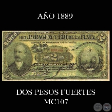 DOS PESOS FUERTES - MC107.a - FIRMA: FRANCISCO CAMPOS  FRANCISCO GUANES  FEDERICO KRAUCH