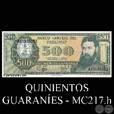 QUINIENTOS GUARANES - MC217.h - FIRMA: EDGAR CCERES VERA - EDGAR GMEZ GINARD