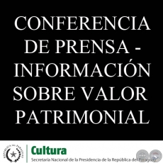 CONFERENCIA DE PRENSA - INFORMACIN SOBRE VALOR PATRIMONIAL