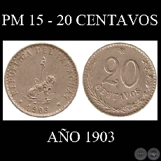 PM 15 - 20 CENTAVOS - AO 1903