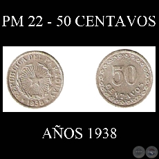 PM 22 - 50 CENTAVOS - AO 1938