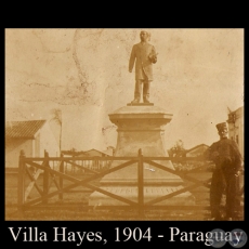 MONUMENTO A BENJAMN ACEVAL - VILLA HAYES 1904 - TARJETA POSTAL DEL PARAGUAY 