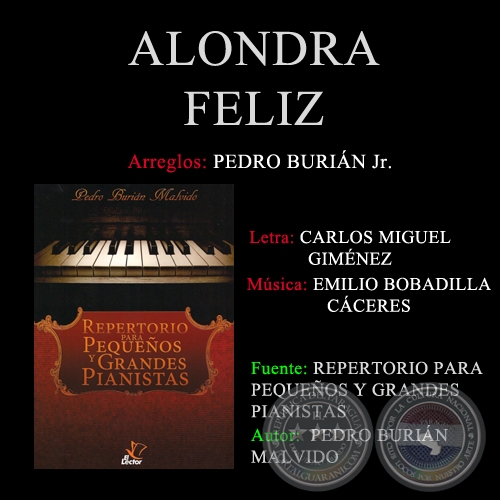 ALONDRA FELIZ - Arreglos PEDRO BURIÁN MALVIDO