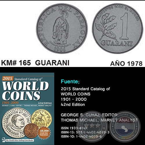 KM# 165 GUARANI - AO 1978 - MONEDAS DE PARAGUAY