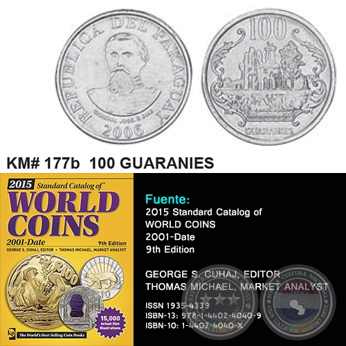 KM# 177b 100 GUARANIES - MONEDAS DE PARAGUAY