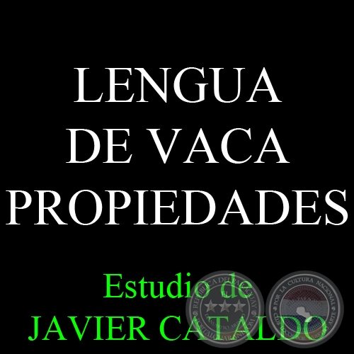 LENGUA DE VACA - PROPIEDADES - Estudio de JAVIER CATALDO