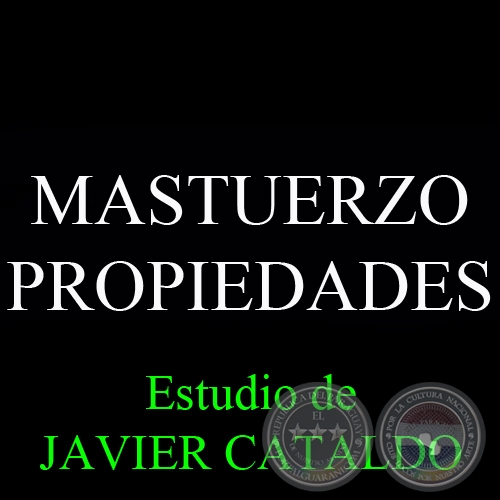 MASTUERZO - PROPIEDADES - Estudio de JAVIER CATALDO