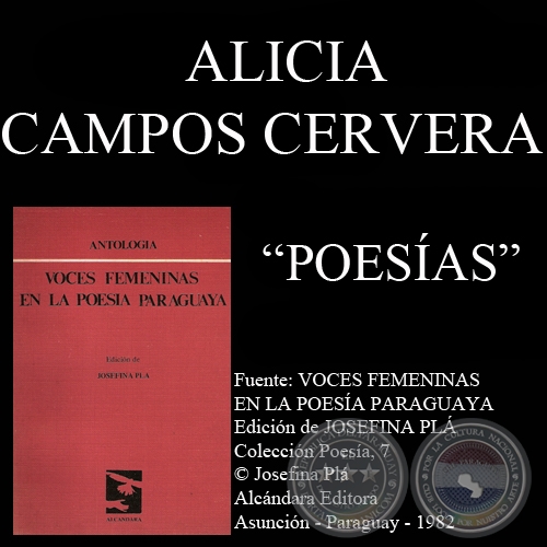 POESÍA 1 y EN DETALLE (Poesías de ALICIA CAMPOS CERVERA)