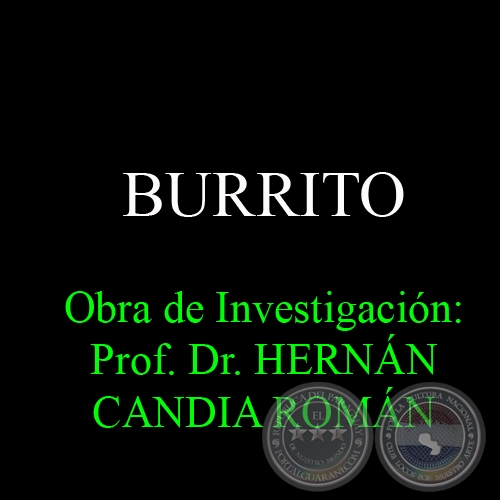 BURRITO - Obra de Investigación: Prof. Dr. HERNÁN CANDIA ROMÁN