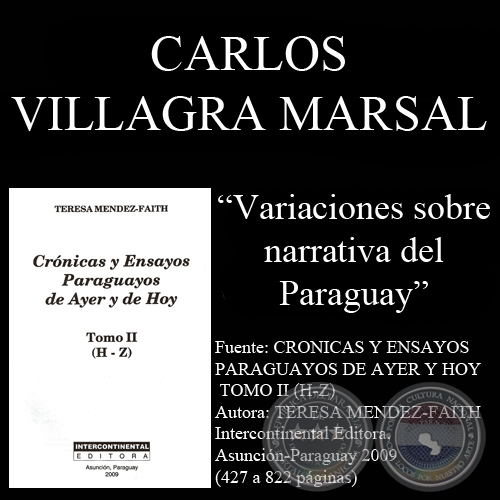 VARIACIONES SOBRE NARRATIVA DEL PARAGUAY - Ensayo de Carlos Villagra Marsal