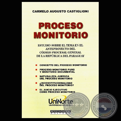 PROCESO MONITORIO - Autor: CARMELO AUGUSTO CASTIGLIONI - Año 2006