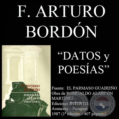 CORAZON DE PIEDRA y A LA SENSITIVA (Poesas de F. ARTURO BORDN)