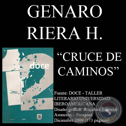 CRUCE DEL CAMINO - Poesas de GENARO RIERA HNTER - Ao 2009
