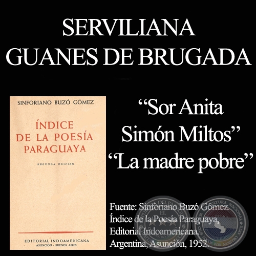 SOR ANITA SIMÓN MILTOS y LA MADRE POBRE (De ÍNDICE DE LA POESÍA de SINFORIANO BUZÓ)