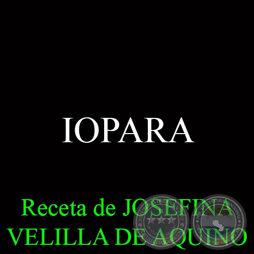 IOPARA - Receta de JOSEFINA VELILLA DE AQUINO