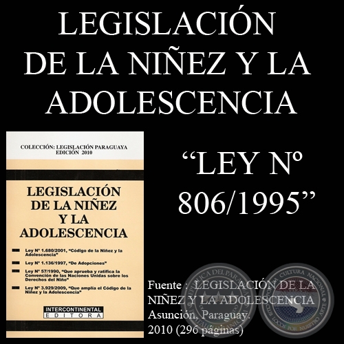 LEY Nº 806/95 - QUE CREA EL PROGRAMA DE COMPLEMENTO NUTRICIONAL ESCOLAR