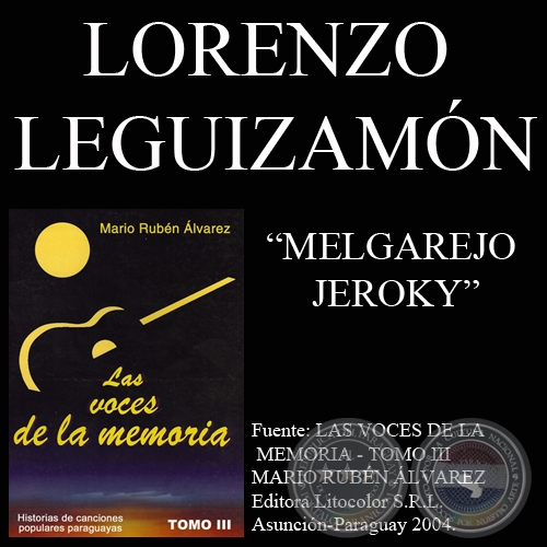 MELGAREJO JEROKY - Autor: LORENZO LEGUIZAMÓN