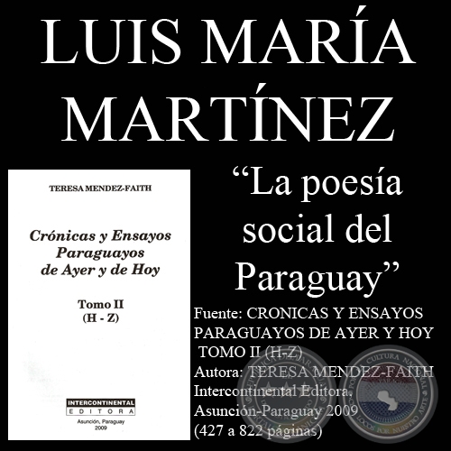 LA POESIA SOCIAL DEL PARAGUAY - Ensayo de LUIS MARÍA MARTÍNEZ