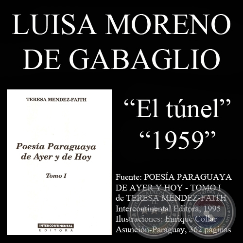 EL TÚNEL y 1959 - Poesías de Luisa Moreno de Gabaglio - Año 1995