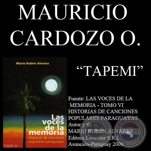 CAMINITO / TAPEMI - Versin en guarani: MAURICIO CARDOZO OCAMPO