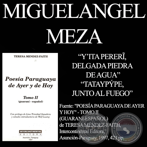 Y’ITA PERERĨ y TATAYPÝPE - Poesías en guaraní de MIGUELÁNGEL MEZA