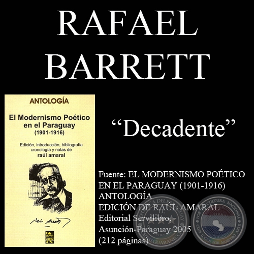 DECADENTE - Poesía de RAFAEL BARRETT