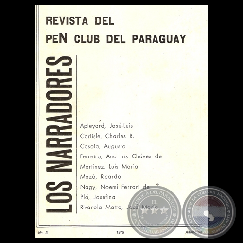 LOR NARRADORES, 1979 - N° 3 - REVISTA DEL PEN CLUB DEL PARAGUAY