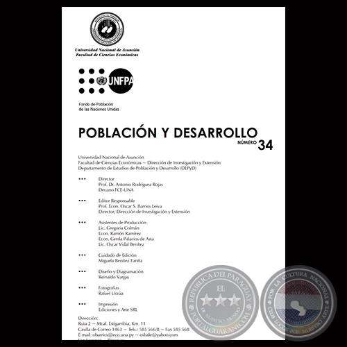 Revista N° 34 - POBLACIÓN Y DESARROLLO - FACULTAD DE CIENCIAS ECONÓMICAS U.N.A.