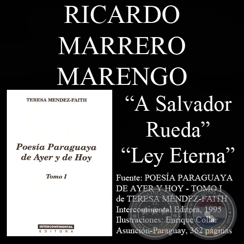A SALVADOR RUEDA y LEY ETERNA (Poesías de Ricardo Marrero Marengo)