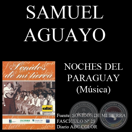 NOCHES DEL PARAGUAY - Música: SAMUEL AGUAYO - Letra: PEDRO J. CARLÉS