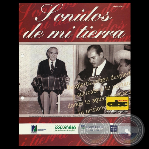 SONIDOS DE MI TIERRA - FASCÍCULO Nº 5 - EPIFANIO MENDEZ FLEITAS, JULIÁN ALARCÓN y CARLOS BORDÓN - LUIS SZARÁN