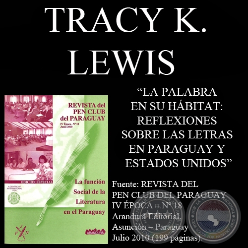 LA PALABRA EN SU HÁBITAT: ... - Ponencia de TRACY K. LEWIS - Año 2010