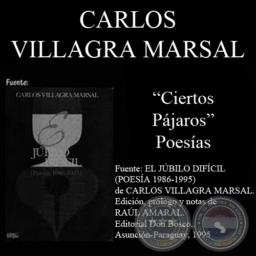 CIERTOS PÁJAROS - Poesías de CARLOS VILLAGRA MARSAL