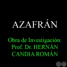AZAFRÁN - Obra de Investigación: Prof. Dr. HERNÁN CANDIA ROMÁN