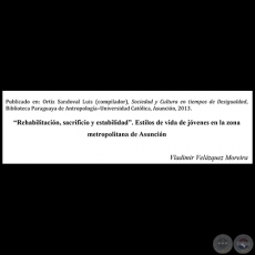 ESTILOS DE VIDA DE JÓVENES EN LA ZONA METROPOLITANA DE ASUNCIÓN - VLADIMIR VELÁZQUEZ MOREIRA - Año 2013