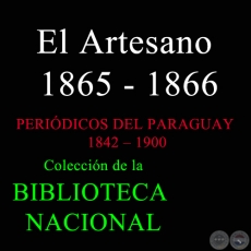 EL ARTESANO 1885-1886 - Peridico Paraguayo