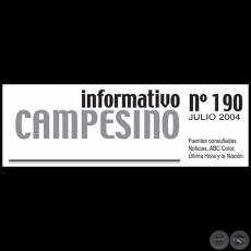 INFORMATIVO CAMPESINO 190 - JULIO 2004