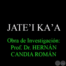 JATEʼI KAʼA - Obra de Investigación: Prof. Dr. HERNÁN CANDIA ROMÁN