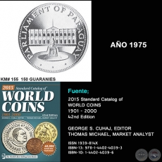 KM# 155 150 GUARANIES - AO 1975 - MONEDAS DE PARAGUAY