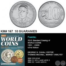 KM# 167 10 GUARANIES - MONEDAS DE PARAGUAY