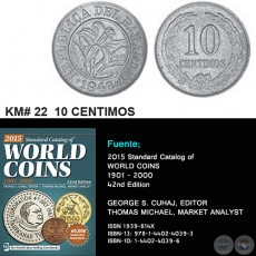 KM# 22 10 CENTIMOS - MONEDAS DE PARAGUAY