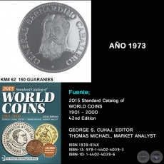 KM# 62 150 GUARANIES - AO 1973 - MONEDAS DE PARAGUAY