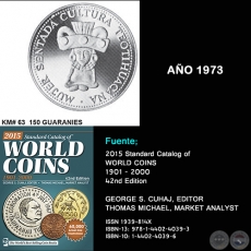 KM# 63 150 GUARANIES - AO 1973 - MONEDAS DE PARAGUAY