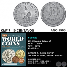 KM# 7 10 CENTAVOS - AÑO 1903 - MONEDAS DE PARAGUAY