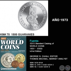 KM# 75 1500 GUARANIES - AÑO 1973 - MONEDAS DE PARAGUAY