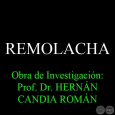 REMOLACHA - Obra de Investigación: Prof. Dr. HERNÁN CANDIA ROMÁN